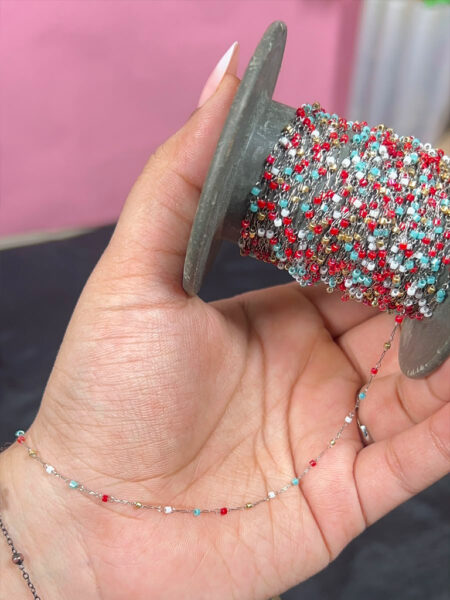 4 Colored Beaded Sequence Permanent Chain