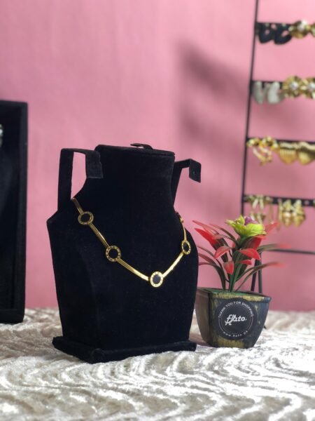 Black Roman Numeral Stainless Steel Neckchain