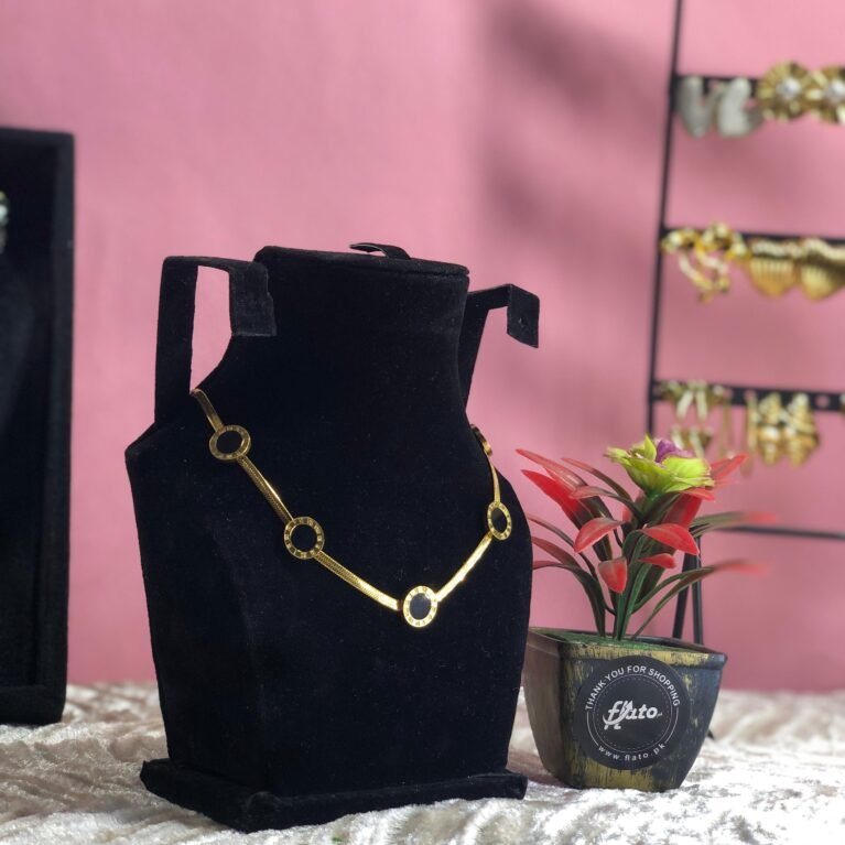 Black Roman Numeral Stainless Steel Neckchain