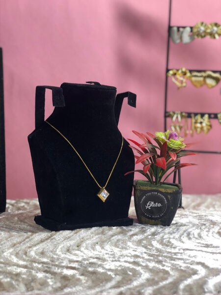 Diamond Shaped with Huge Stone Pendant