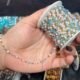 Pastel Multicolor Faceted Crystal & Gold Bead Station Stainless Steel Permanent Jewelry Chain Reel - 4.6 - 9.0 inches(FOR BRACELET)
