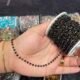 Black Faceted Crystal Bead Station Gold Stainless Steel Permanent Jewelry Chain Reel - 18.1 - 24.0 inches (FOR LONG NECKCHAIN)