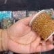 Amber Champagne Faceted Crystal & Gold Bead Station Stainless Steel Permanent Jewelry Chain Reel - 4.6 - 9.0 inches(FOR BRACELET)