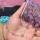 Pastel Lavender Beaded Flower Station Gold Stainless Steel Permanent Jewelry Chain - 4.6 - 9.0 inches(FOR BRACELET)