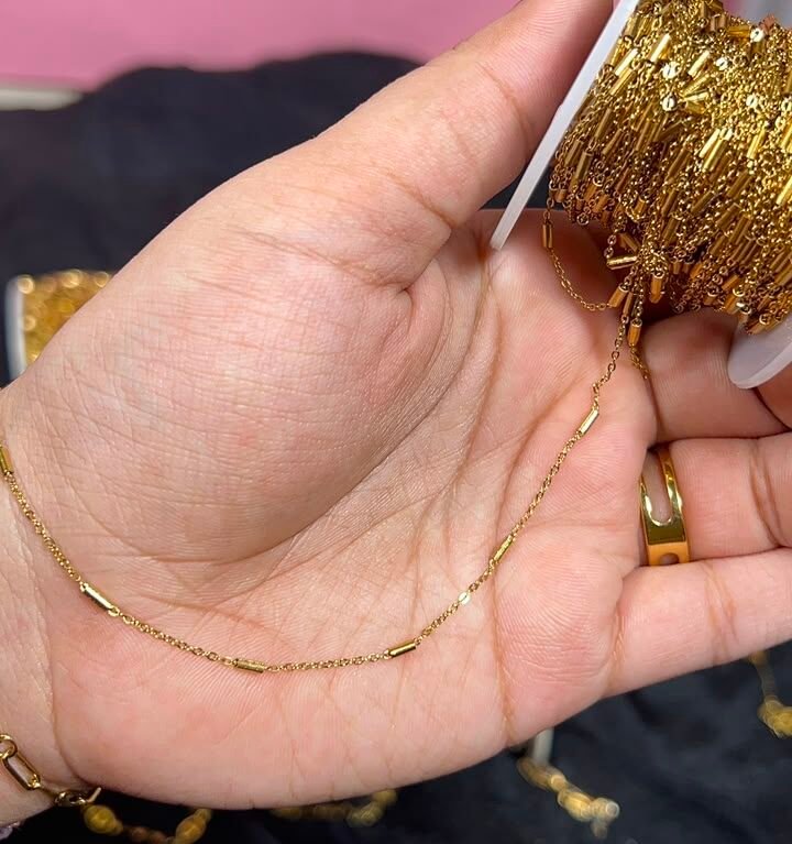 GOLDEN TUBE STYLE PERMANENT CHAIN
