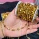 Gold Diamond-Link Stainless Steel Permanent Jewelry Chain Reel - 4.6 - 9.0 inches(FOR BRACELET)