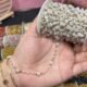White Opal & Pearl Station Permanent Chain - 4.1 to 9 Inches(FOR BRACELET)