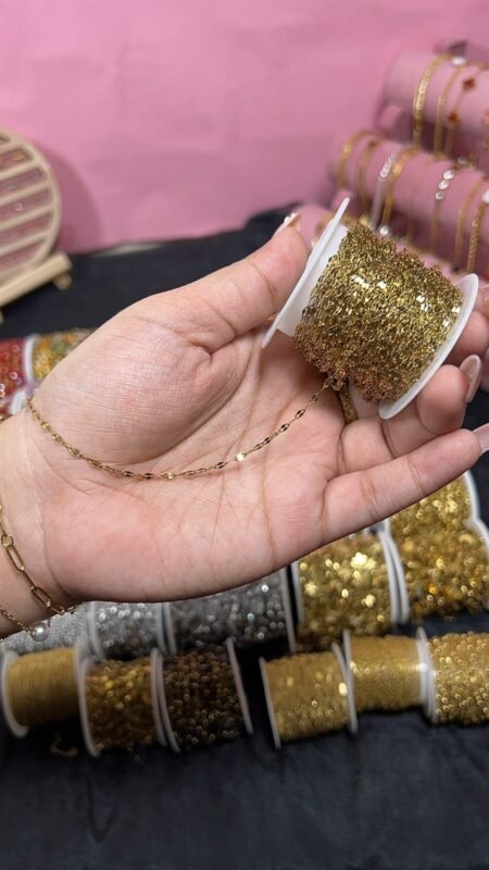 Textured Oval Bar Permanent Chain
