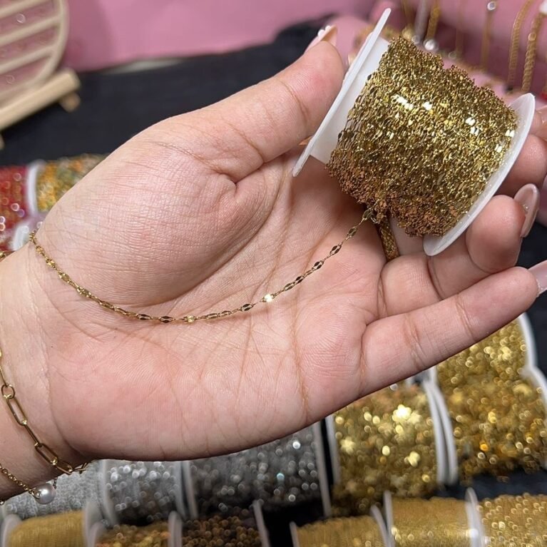 Textured Oval Bar Permanent Chain