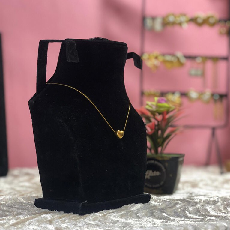 Bubble Heart Pendant with Sleek Chain