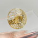 Gold-Finish Stainless Steel Openwork Web Statement Ring