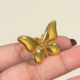 Stainless Steel Adjustable Smooth Puffy Butterfly Statement Ring