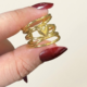 Stainless Steel Adjustable Multi-Band Heart Statement Ring