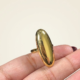 Stainless Steel Adjustable Smooth Oval Dome Statement Ring