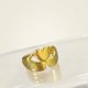 Stainless Steel Adjustable Heart Hands Statement Ring