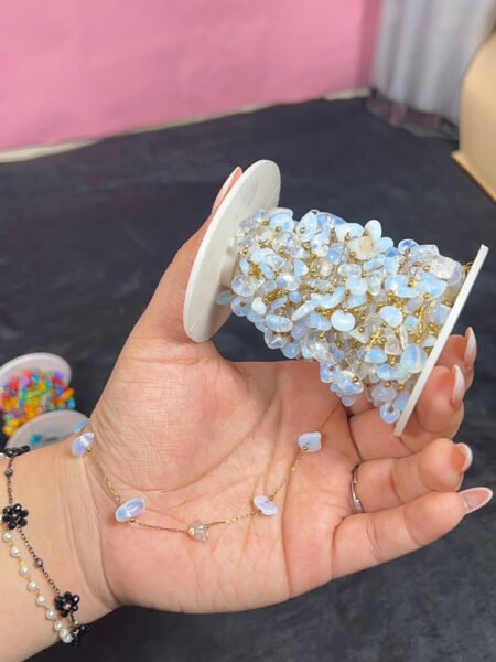 Milky Color Jade Stones Permanent Bracelets