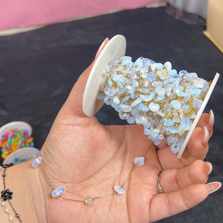 Milky Color Jade Stones Permanent Bracelets